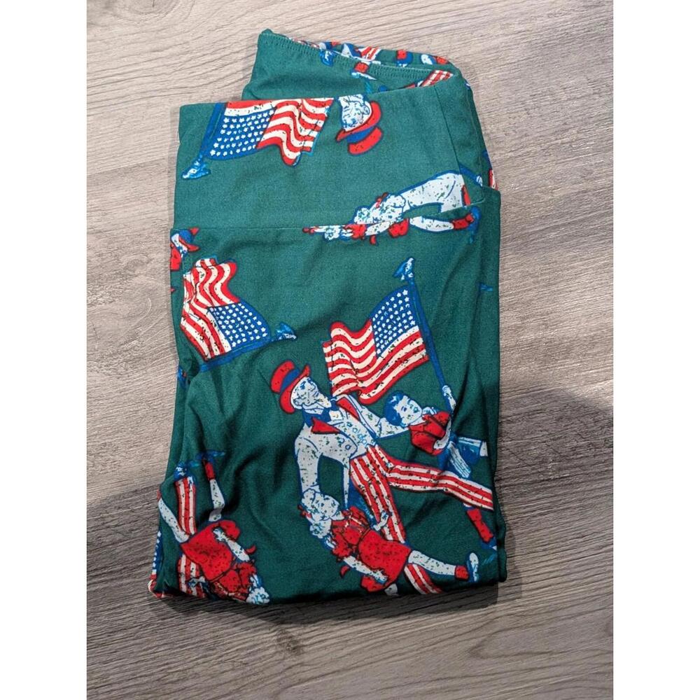 Lularoe One Size Patriotic Leggings